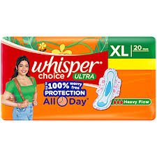 Whisper Choice Sanitary Pads (Regular with Wings)