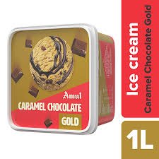 Amul Caramel Chocolate Gold Ice Cream Tub