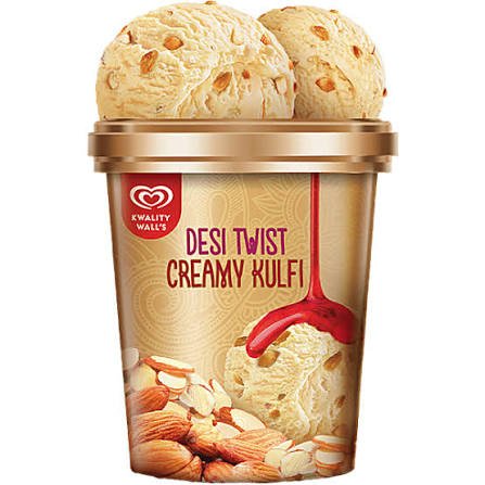 Kwality Walls Desi Twist, Creamy Kulfi Frozen Dessert Tub
