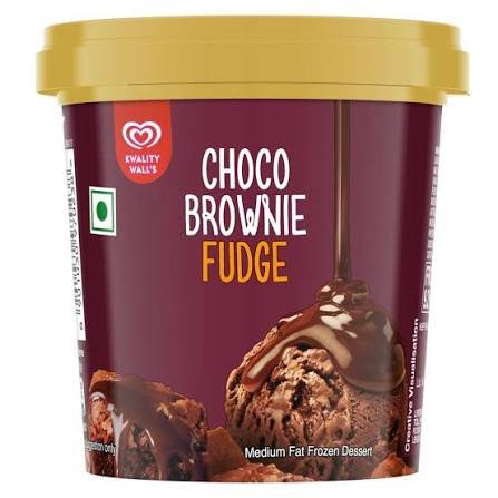 Kwality Walls Choco Brownie Fudge Frozen Dessert Tub