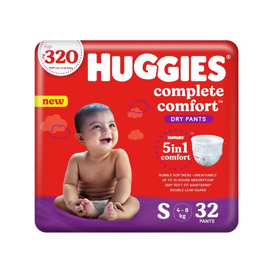 Huggies Dry Diaper (Pants, S, 4-8 kg)