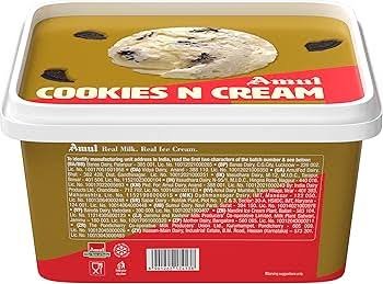 Amul Cookies n Cream Gold Ice Cream Tub