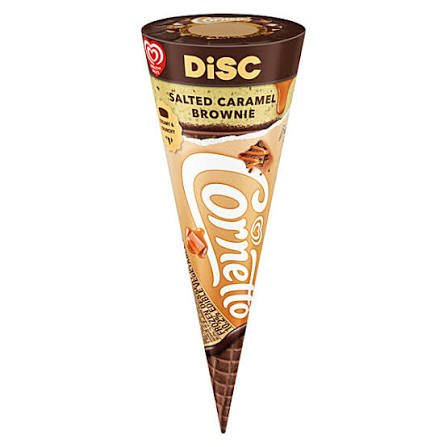 Kwality Walls Cornetto Salted Caramel Brownie Frozen Dessert Cone