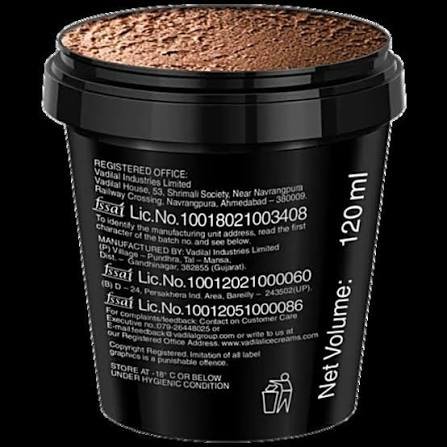 Vadilal Gourmet Silk Chocolate Ice Cream Cup
