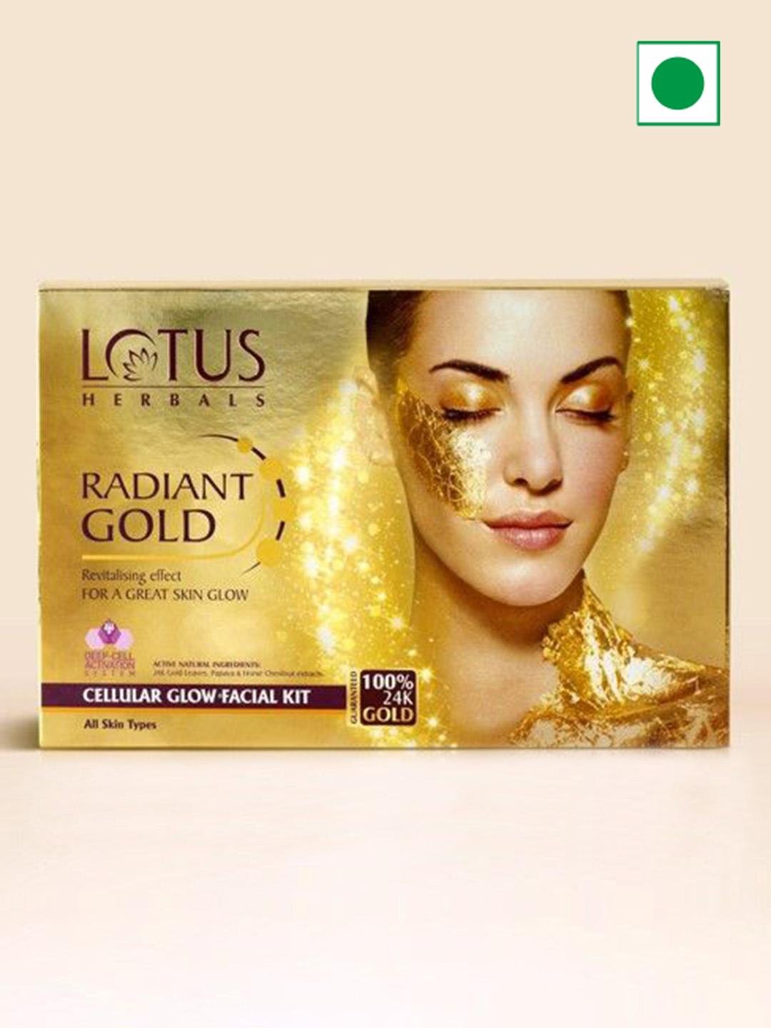 Lotus Herbals Cellular Glow Facial Kit (Radiant Gold - 1 kit)