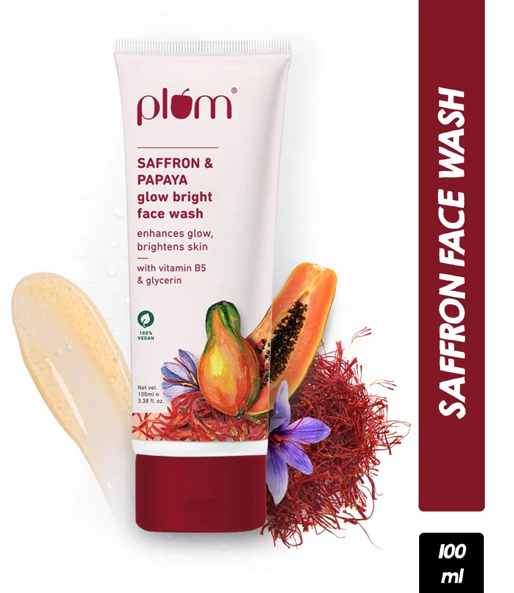 Plum Saffron & Papaya Glow Bright Face Wash