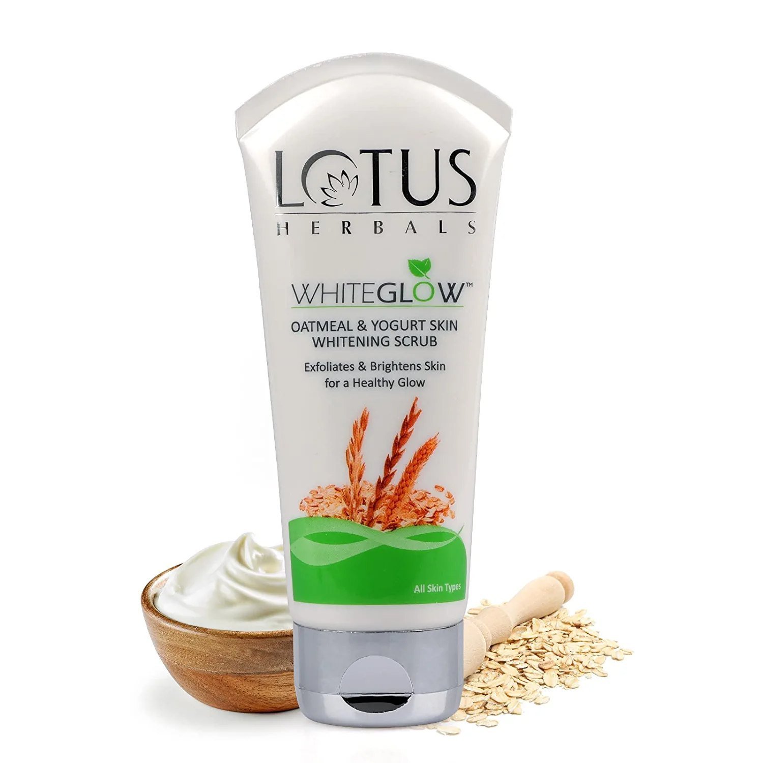 Lotus Herbals White Glow Face Scrub (Oatmeal & Yogurt)
