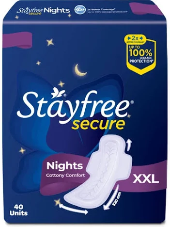 Stayfree Secure Nights Sanitary Pads -XXL