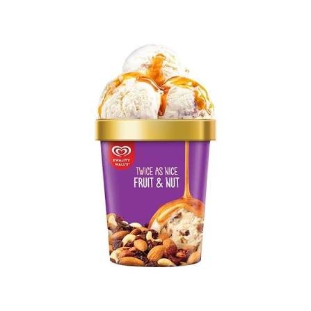 Kwality Walls Twice as Nice Fruit & Nut Frozen Dessert Tub