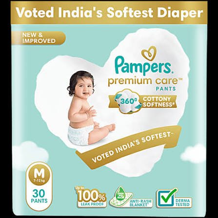Pampers Premium Care Diaper (Pants, M, 7-12 kg)