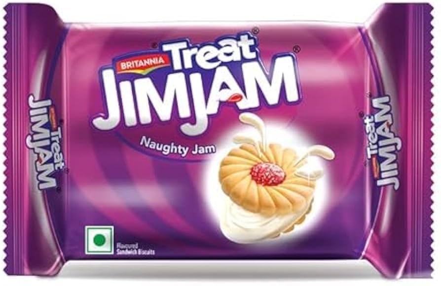 Britannia Treat Jim Jam Sandwich Cream Biscuits