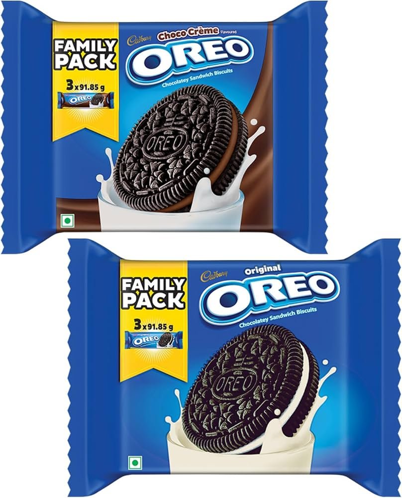 Cadbury Oreo Vanilla Sandwich Cream Biscuits Family Pack