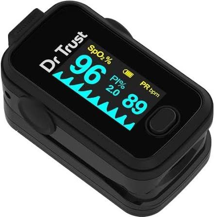 Dr Trust Signature Series Finger Tip Pulse Oximeter (With Audio Visual Alarm)