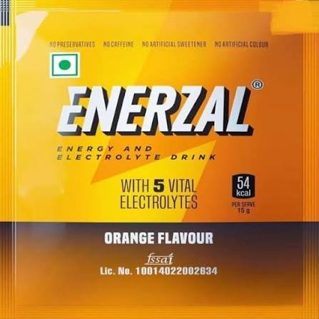 Enerzal Energy & Electrolyte Drink Powder - ORS (Orange Flavour)