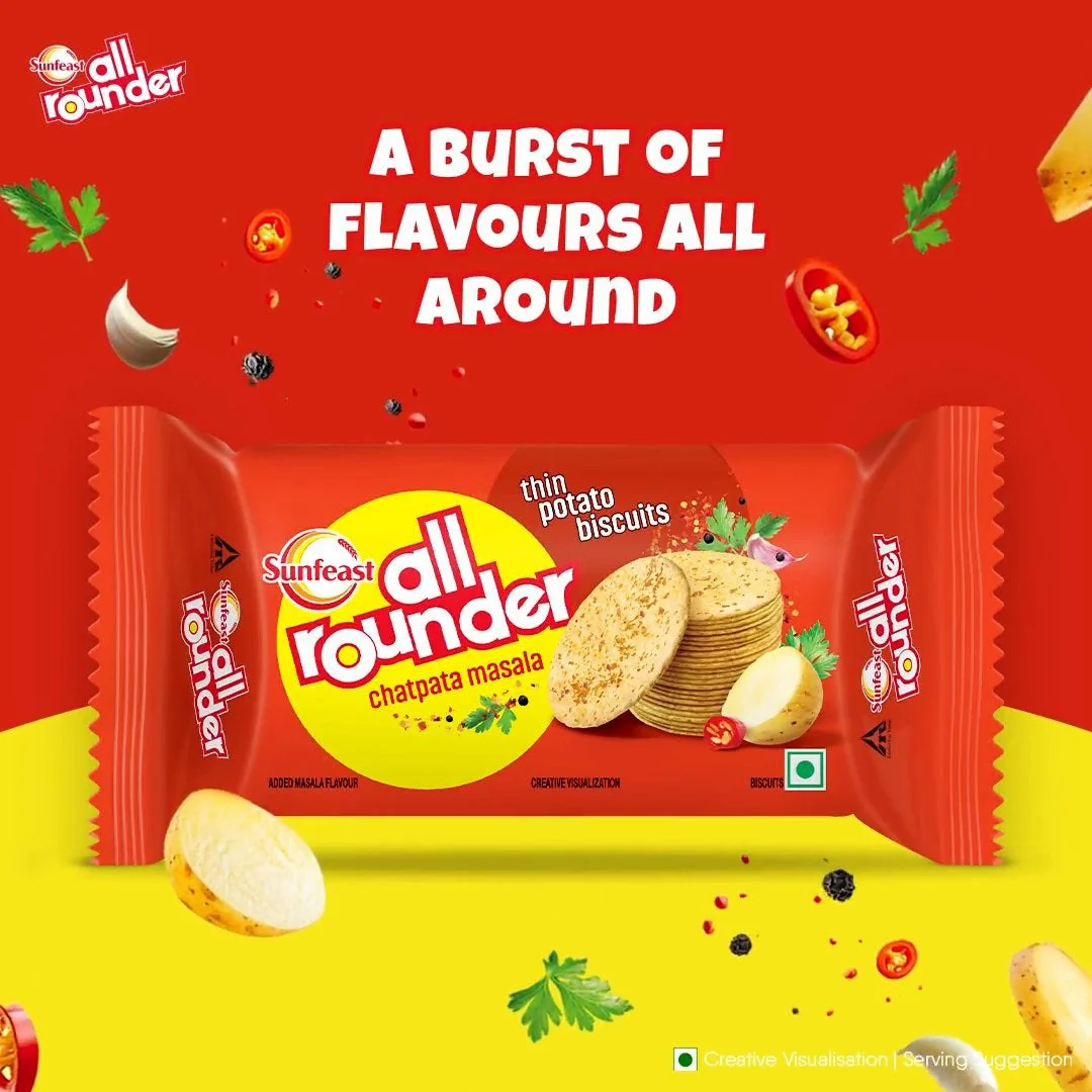 Sunfeast All Rounder Chatpata Masala Thin Potato Biscuits