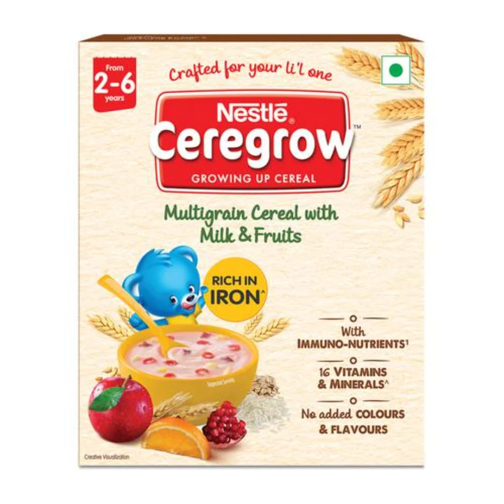 Nestle Ceregrow Multigrain With Milk & Fruits From 2 To 6 Years Kids Cereal