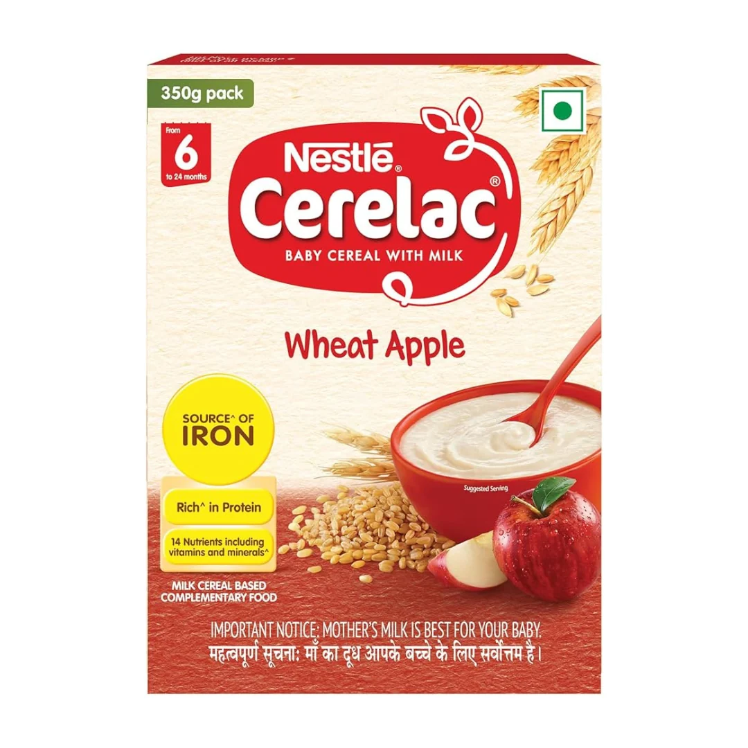 Nestle Cerelac Wheat Apple Baby Cereal (6 - 24 Months)