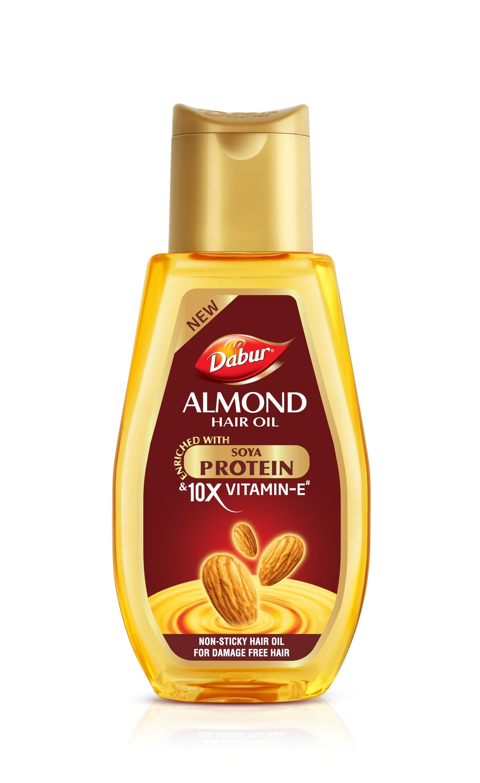 Dabur Almond Hair Oil with Soya Protein and Vitamin E