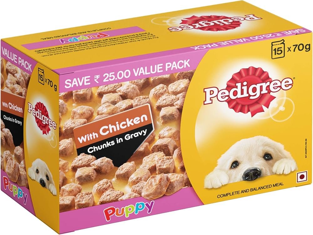 Pedigree Chicken Chunks in Gravy Wet Dog Food Puppy