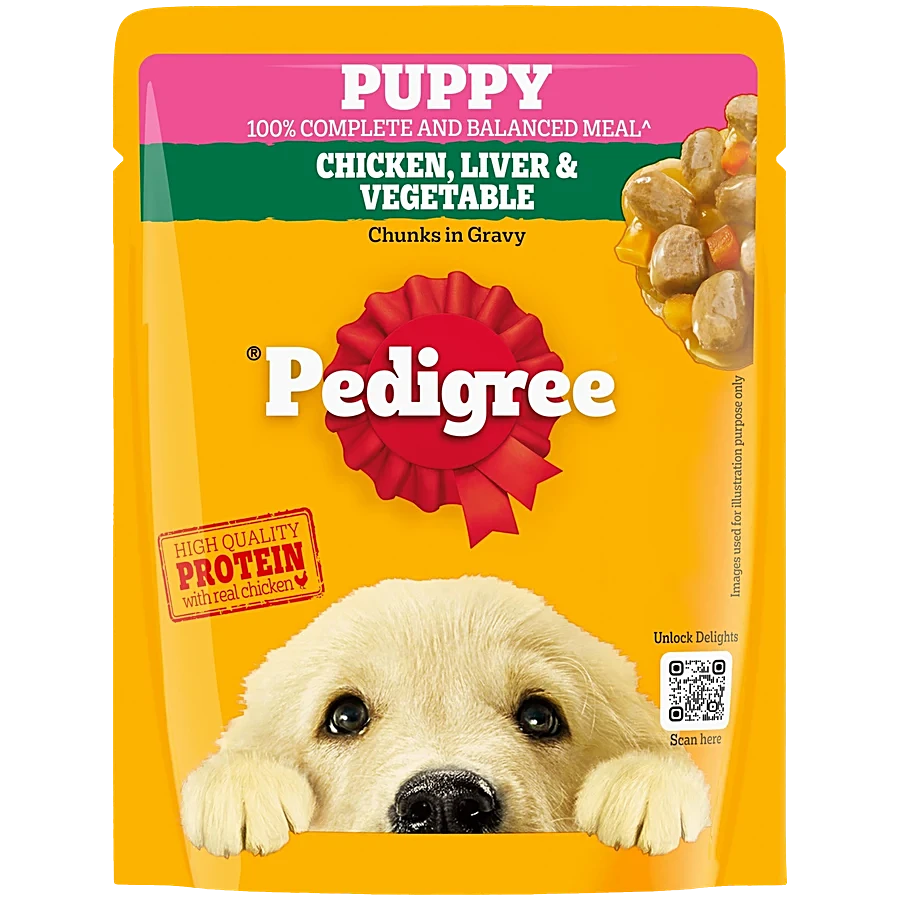 Pedigree Wet Dog Food (Chicken Chunks in Gravy flavour, Puppy)