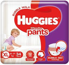 Huggies Wonder Diaper (Pants, XL, 12-17 kg)